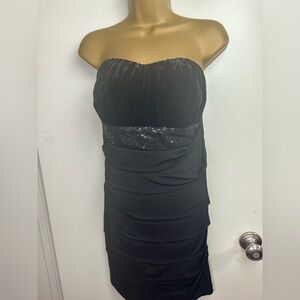 torrid Black Y2K Vintage Strapless Velvet Sequin Waist Bandage Mini Dress NWT 1X